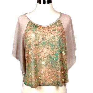 Short Sleeve Boho Print Top